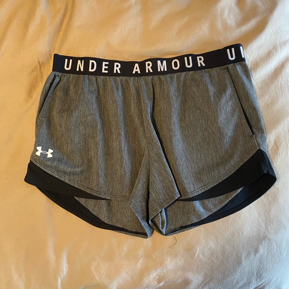 Under Armour Women's Athletic Shorts in Gray and Black